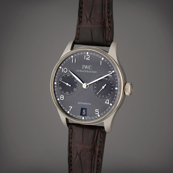 IWC Reference IW5001-06 Portuguese | A white gold automatic wristwatch with date and 7 day power reserve indication, Circa 2010
