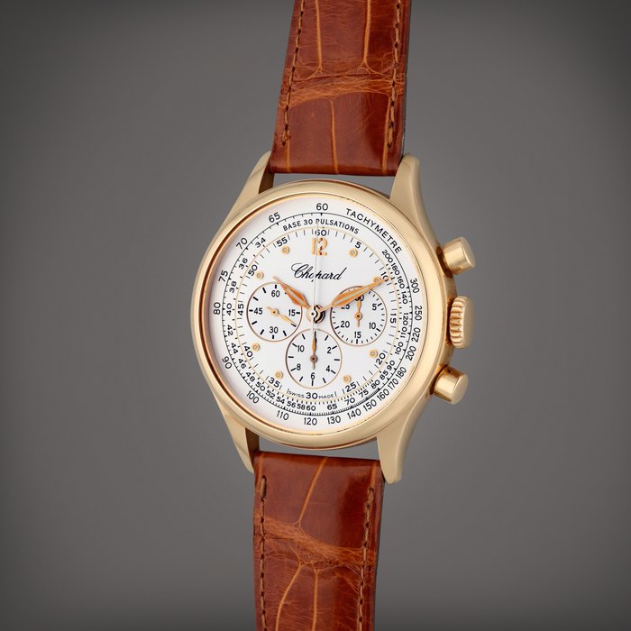 Chopard Reference 16/1889 Mille Miglia Vintage | A limited edition pink gold chronograph wristwatch, Circa 2010