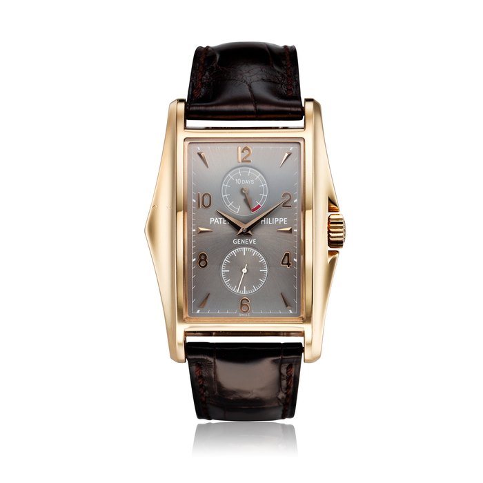 Patek Philippe Reference 5100R-001  A limited edition pink gold rectangular wristwatch with 10 day power reserve, Made to commemorate the millennium, Made in 2001