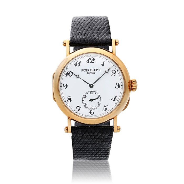 Patek Philippe Reference 3960 150th Anniversary 'Officier', A limited edition yellow gold wristwatch, Made in 1989