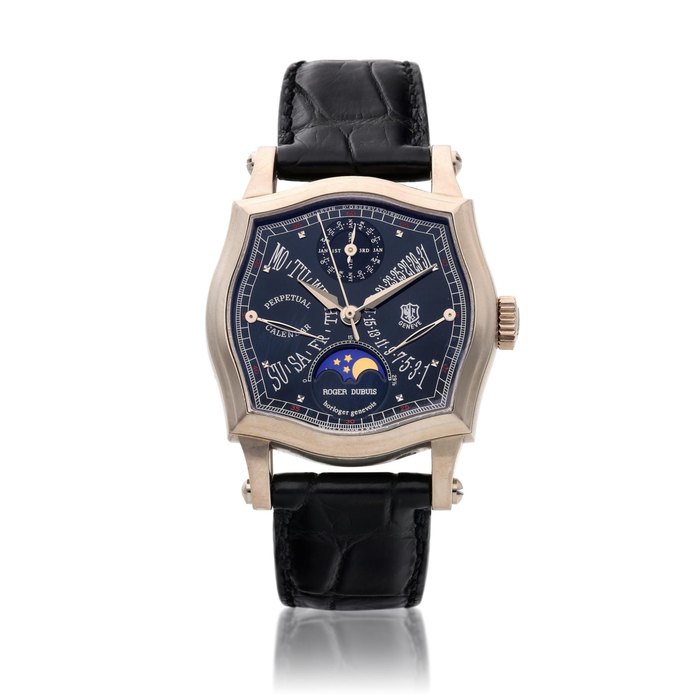 Roger Dubuis Reference S37 57070 Sympathie, A limited edition white gold bi-retrograde perpetual calendar wristwatch with moon phases, Circa 2000