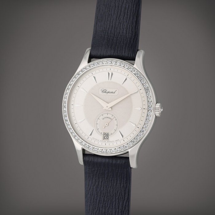 Chopard Reference 17/1860/2 L.U.C | A white gold and diamond-set wristwatch with date, Circa 2000