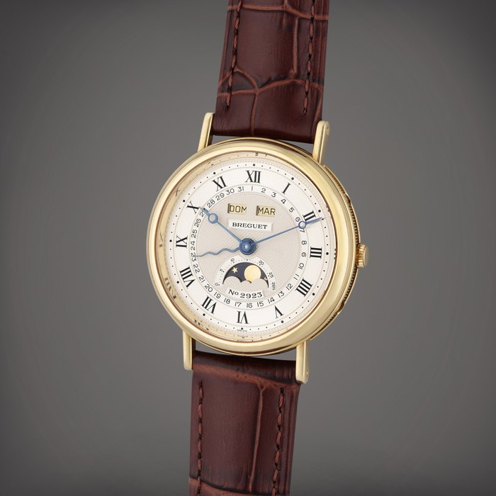 Breguet Reference 3040 Serpentine  | A yellow gold triple calendar wristwatch with moon phases, Circa 1994
