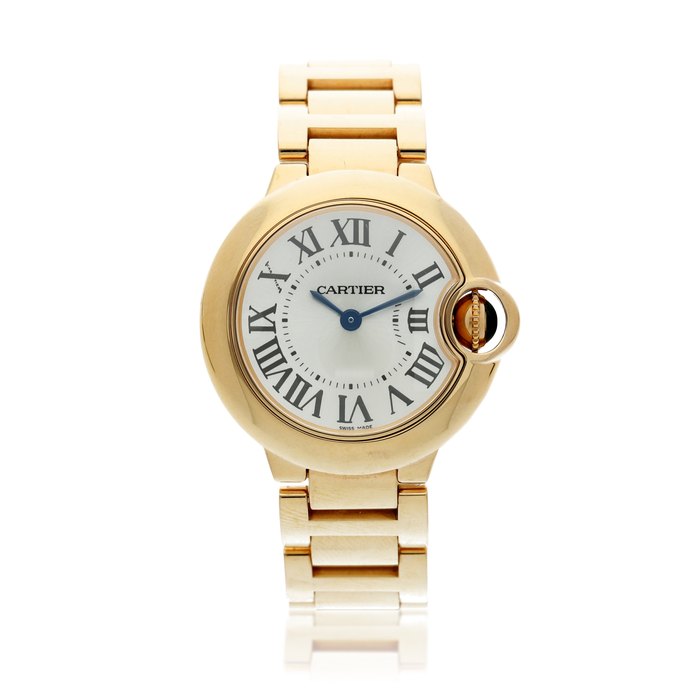 Cartier Reference 3007 Ballon Bleu A pink gold wristwatch with bracelet, Circa 2015