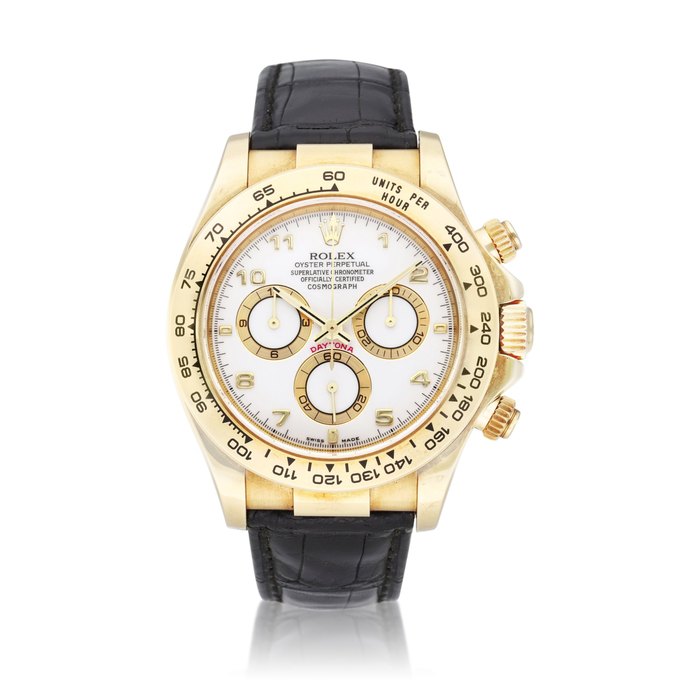 Rolex Reference 116518 Daytona | A yellow gold automatic chronograph wristwatch, Circa 2000