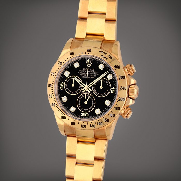 Daytona, Reference 116528 | A yellow gold and diamond-set chronograph wristwatch | Circa 2012 · 116528