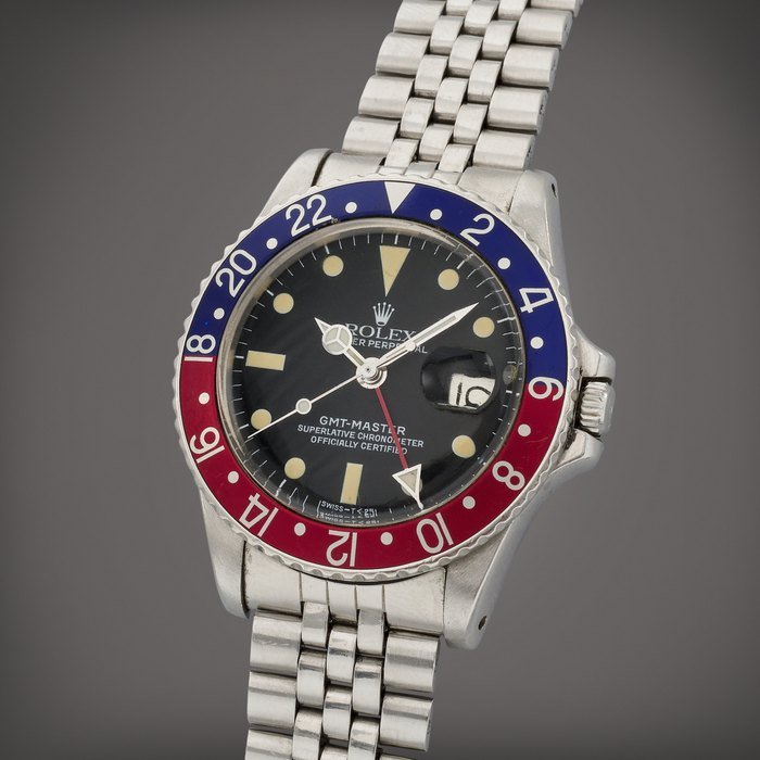 Rolex GMT-Master 'Pepsi', Reference 1675 | A stainless steel dual time zone wristwatch with date and bracelet | Circa 1965 · 1675
