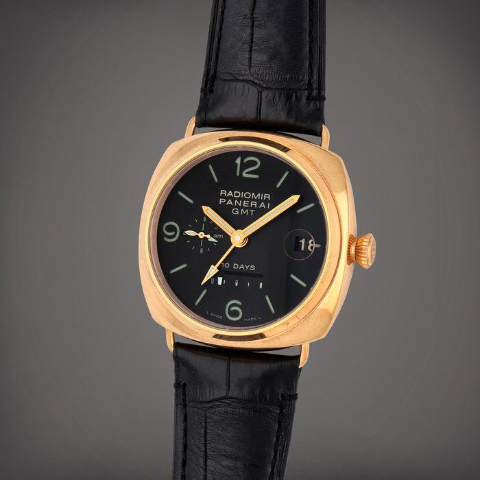 Panerai Radiomir 10 Days GMT, Reference PAM00273 | A pink gold dual time zone wristwatch with date, day/night and 10-day power reserve indication | Circa 2007, Price & Market Data