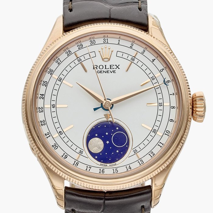 Rolex Reference 50535 Cellini Moonphase | A pink gold automatic wristwatch with date and moon phases, Circa 2018