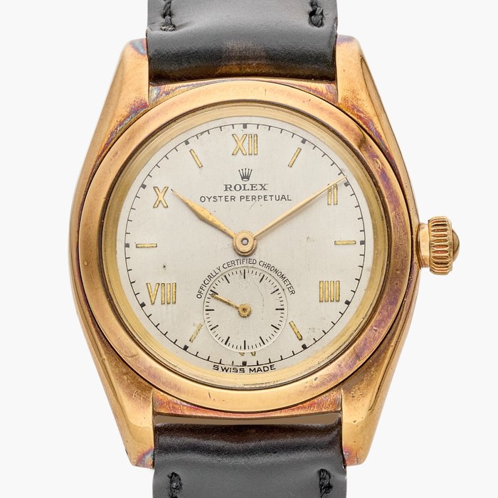 Rolex Reference 3131 Oyster Perpetual 'Bubbleback' | A yellow gold automatic wristwatch, Circa 1946, Price & Market Data