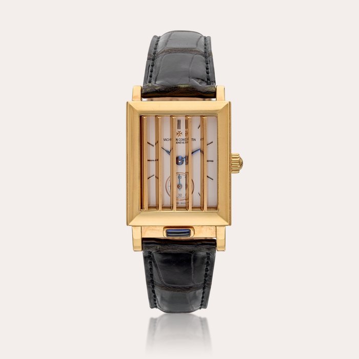 Vacheron Constantin Reference 91002/000R-7 'Jalousie' | A pink gold rectangular wristwatch with concealed dial, Circa 1995