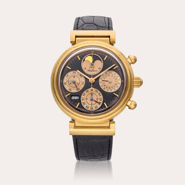 IWC Reference IW3750-05 Da Vinci Perpetual | A limited edition pink gold automatic perpetual calendar chronograph wristwatch with moon phases, Circa 1990