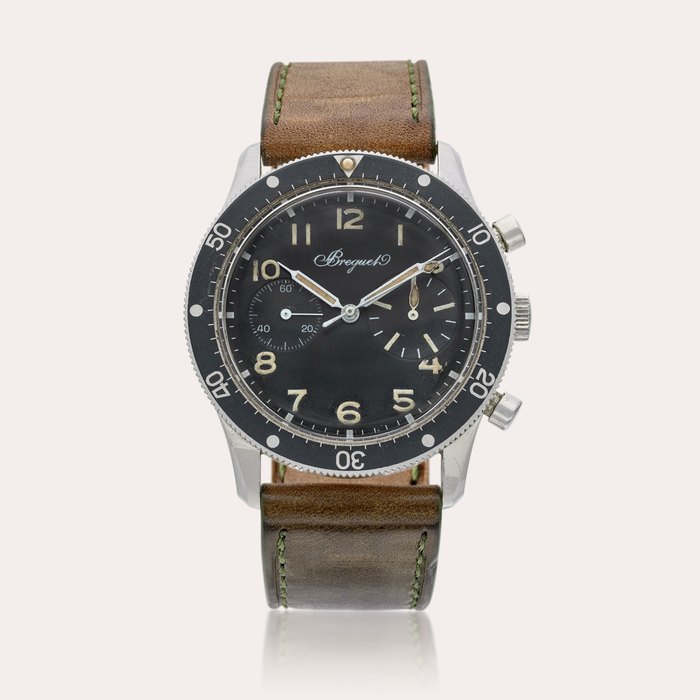 Breguet Type XX | A rare stainless steel flyback chronograph wristwatch, Circa 1955