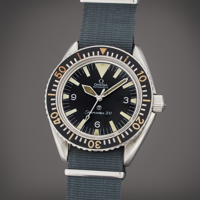 Omega Reference 165.024 Seamaster 300 ‘Military’ | A stainless steel automatic diver’s wristwatch, Made for the British Royal Navy, Circa 1963