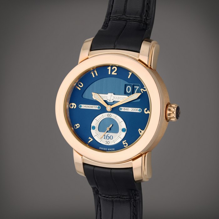 Ulysse Nardin Reference 1602-100 Anniversary 160 | A limited edition oval pink gold automatic wristwatch with date, Circa 2006