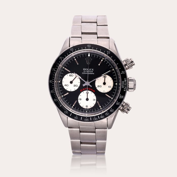 Rolex Reference 6263 Daytona ‘Big Red’ | A stainless steel chronograph wristwatch with bracelet, Circa 1985