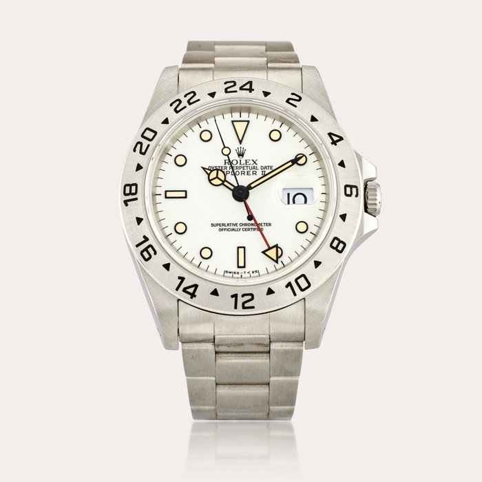 Rolex Reference 16570 Explorer II | A stainless steel automatic dual time wristwatch with date and bracelet, Circa 1996 · 16570