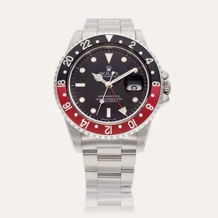 Rolex Reference 16710 GMT-Master II ‘Coke’ | A stainless steel automatic dual time wristwatch with date and bracelet, Circa 1989