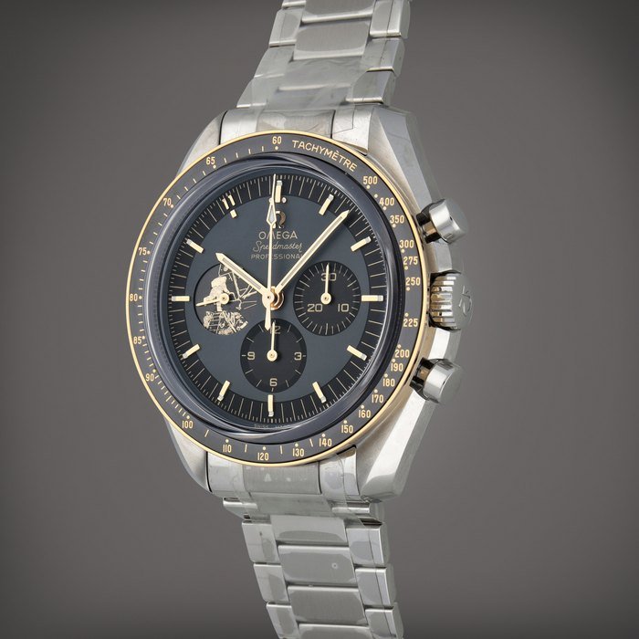Omega Speedmaster 'Apollo 11 50th Anniversary' Reference 310.20.42.50.01.001 | A limited edition stainless steel and 18k MoonshineTM gold chronograph wristwatch with bracelet | Circa 2022