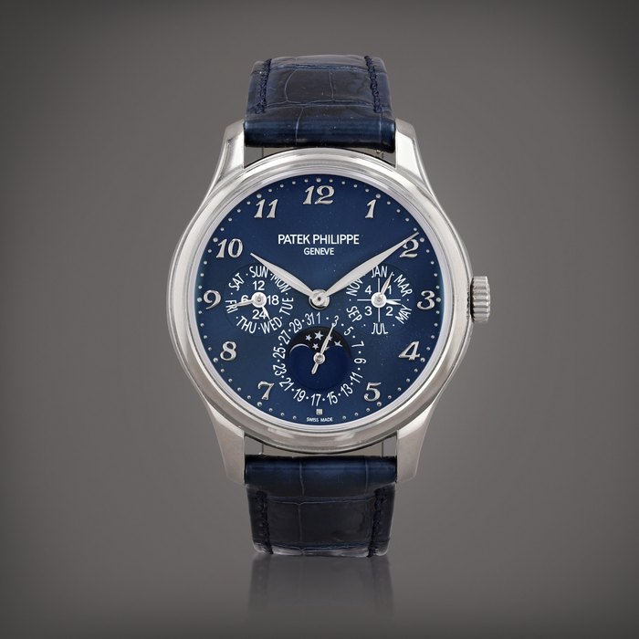 Patek Philippe Reference 5327G-001    Montre bracelet à quantième perpétuel en or blanc avec phases de lune, année bissextile et indication 24 heures |  White gold perpetual calendar wristwatch with moon phases, leap year and 24-hour indication    Vers 2021 |  Circa 2021, Price & Market Data