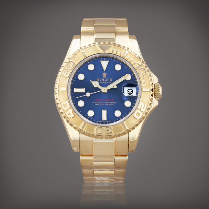 Rolex Yacht-Master, reference 168628    Montre bracelet en or jaune avec date |  Yellow gold wristwatch with date and bracelet    Vers 2008 |  Circa 2008, Price & Market Data