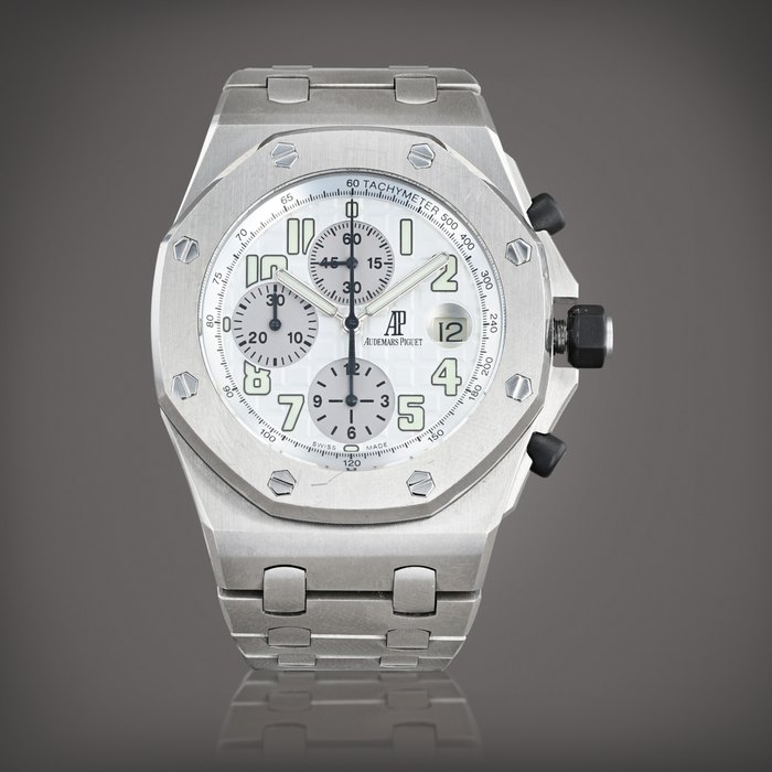 Audemars Piguet Royal Oak Offshore, Reference 25721ST | A stainless steel chronograph wristwatch with date and bracelet | Circa 2010