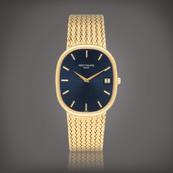 Patek Philippe Golden Ellipse, Reference 3605/1 | A yellow gold wristwatch with date and bracelet | Circa 1979, Price & Market Data