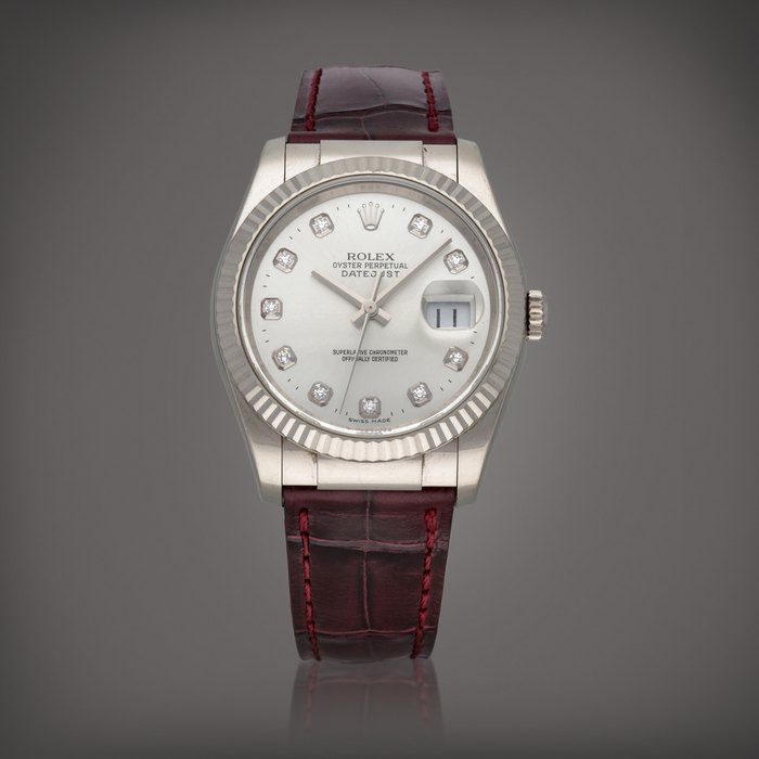 Rolex Datejust, Reference 116319 | A white gold and diamond-set wristwatch with date | Circa 2003