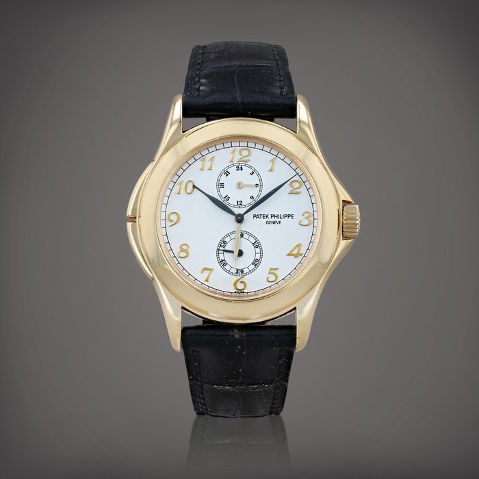 Patek Philippe Calatrava Travel Time, reference 5134J-001    Montre bracelet à double fuseau horaire en or jaune avec indication 24 heures |  Yellow gold dual time zone wristwatch with 24-hour indication    Vers 2003 |  Circa 2003