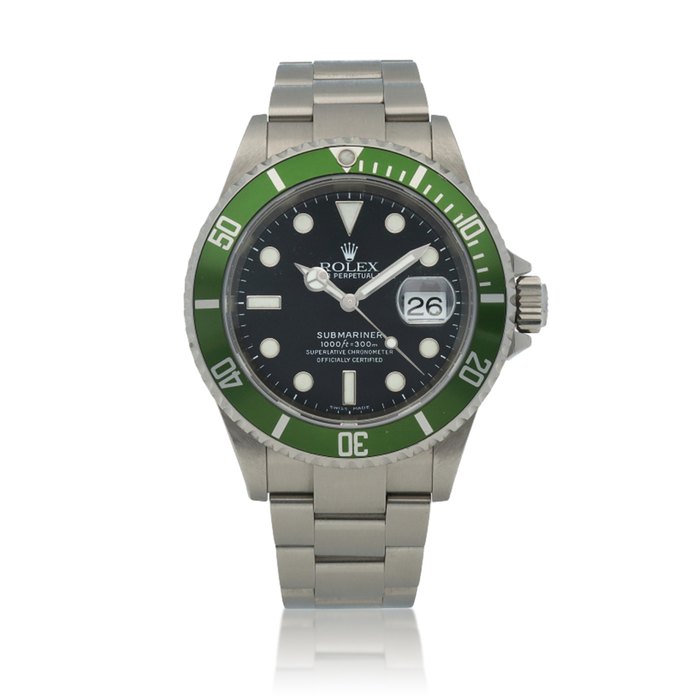 Rolex ‘Kermit’ Submariner, Ref. 16610T Stainless steel wristwatch Circa 2004