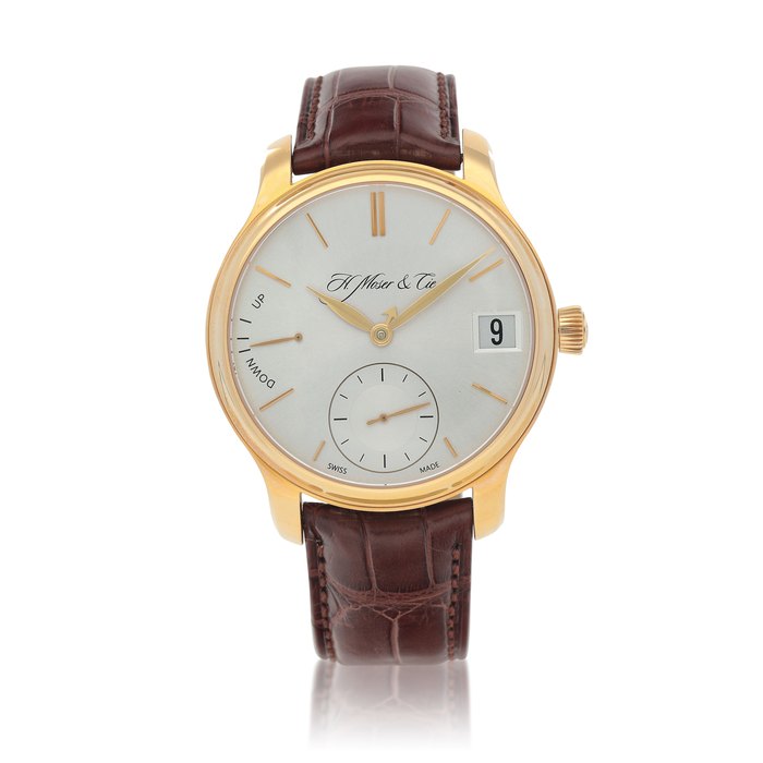 H. Moser & Cie Endeavour Perpetual Calendar, Ref. 1341-0103  Pink gold perpetual Calendar wristwatch with power reserve and leap-year indication   Circa 2015