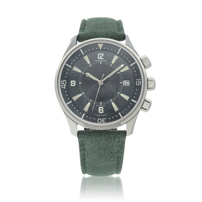 Jaeger-LeCoultre Memovox Polaris, ref. E859  Stainless steel wristwatch with date and alarm   Made in 1968
