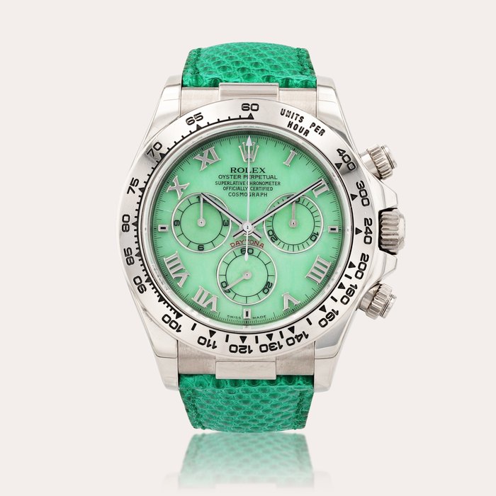 Rolex Daytona 'Beach', reference 116519     Montre bracelet chronographe en or blanc |  White gold chronograph wristwatch    Vers 2005 |  Circa 2005