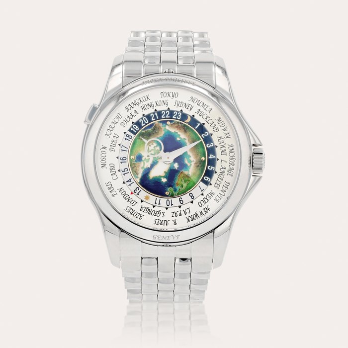 Patek Philippe Reference 5131/1P-001    Montre bracelet en platine à heure universelle |  Platinum worldtime wristwatch    Vers 2017 |  Circa 2017