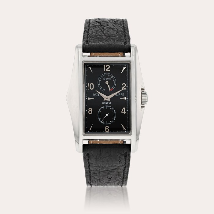 Patek Philippe Reference 5100P, limited edition Montre bracelet en platine avec indication de réserve de marche de dix jours | Platinum wristwatch with 10 day power reserve indication Vers 2000 |  Circa 2000