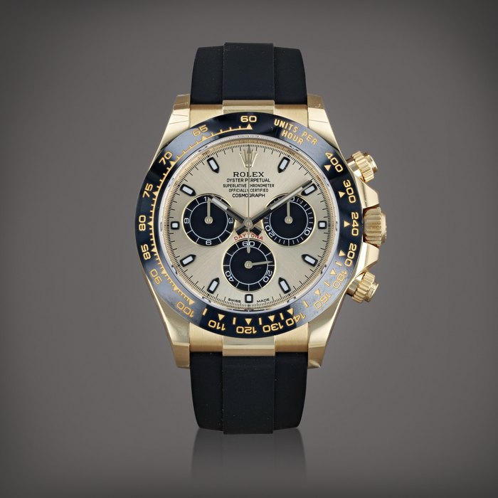 Rolex Daytona 'stickered', reference 116518LN     Montre bracelet chronographe en or jaune |  Yellow gold chronograph wristwatch with bracelet    Vers 2022 |  Circa 2022