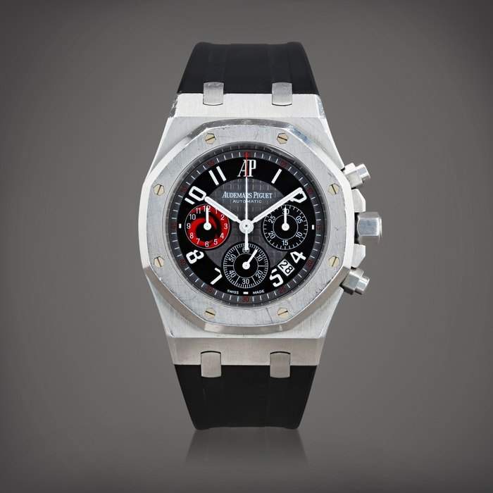 Audemars Piguet Royal Oak, limited edition "30th Anniversary City of Sails", reference 25979ST.OO.0002CA.01     Montre bracelet chronographe en acier avec date |  Stainless steel chronograph wristwatch with date    Vers 2002 |  Circa 2002