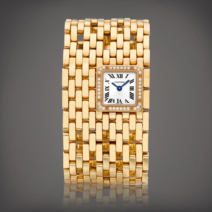 Cartier Panthère, Reference WJPN0022 | A pink gold and diamond-set bracelet watch, Circa 2019 | 卡地亞 | Panthère 型號WJPN0022 | 粉紅金鑲鑽石鏈帶腕錶，約2019年製