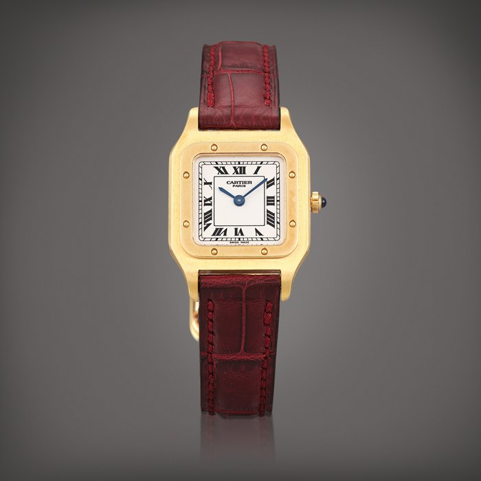 Cartier Santos, Reference 1577B | A yellow gold wristwatch, Circa 1995 | 卡地亞 | Santos 型號1577B | 黃金腕錶，約1995年製