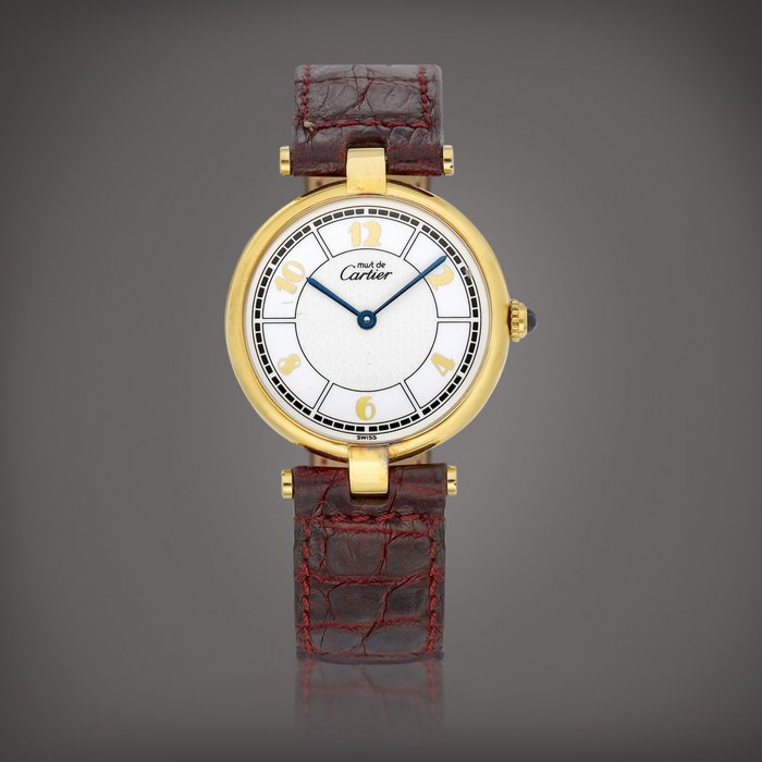 Cartier Vendôme Vermeil, Reference 590003 | A gold plated silver wristwatch, Circa 1990 | 卡地亞 | Vendôme Vermeil 型號590003 | 鍍金腕錶，約1990年製