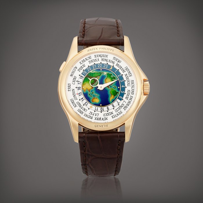 Patek Philippe Reference 5131 | A pink gold world time wristwatch with cloisonné enamel dial, Circa 2016 | 百達翡麗 | 型號5131 | 粉紅金世界時間腕錶，備掐絲琺瑯錶盤，約2016年製