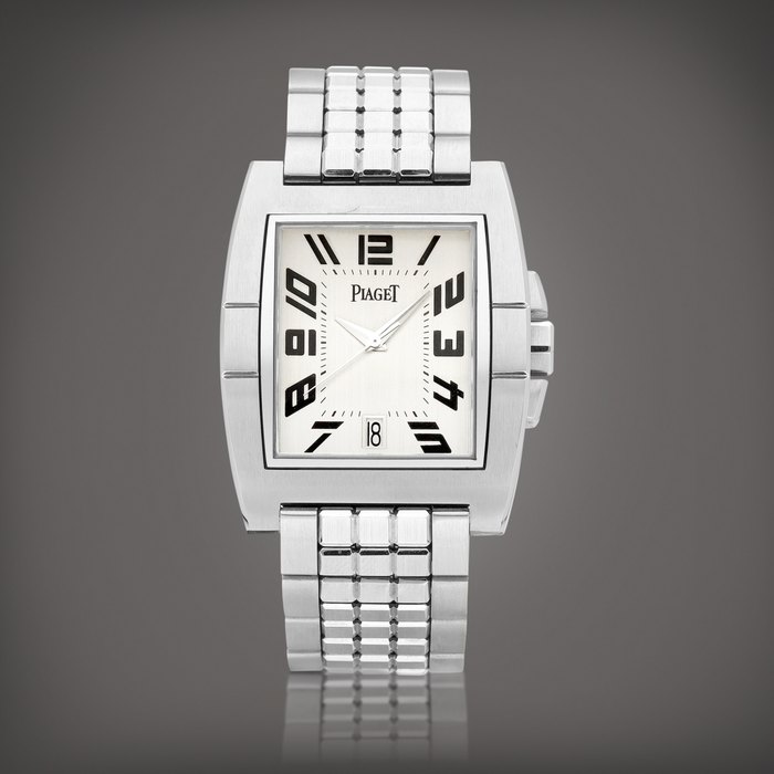 Piaget Upstream, Reference 27050 | A stainless steel bracelet watch with date, Circa 2004 | 伯爵 | Upstream 型號27050 | 精鋼鏈帶腕錶，備日期顯示，約2004年製, Price & Market Data