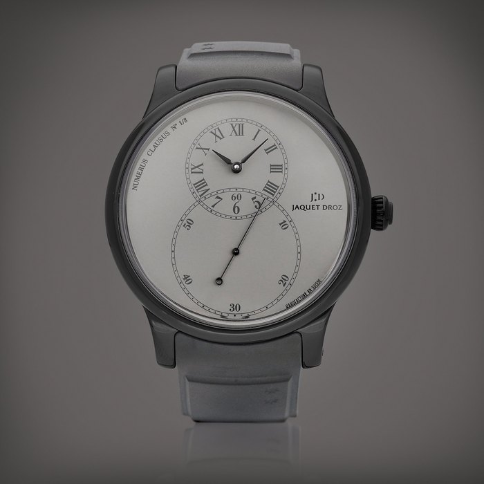 Jaquet Droz Grande Seconde, Reference J003035207 | A brand new limited edition black ceramic wristwatch with grey enamel dial, Circa 2010 | 雅克德羅 | Grande Seconde 型號J003035207 | 全新限量版黑色陶瓷腕錶，備灰色琺瑯錶盤，約2010年製