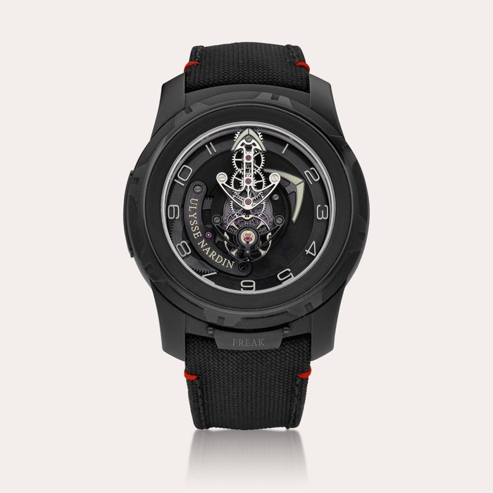Ulysse Nardin Freak "Freak Out", Reference 2053-132 | A DLC-coated titanium carrousel tourbillon wristwatch with dual direct escapement, Circa 2022 | 雅典 | Freak "Freak Out" 型號2053-132 | DLC塗層處理卡羅素陀飛輪腕錶，備雙擒縱系統，約2022年製