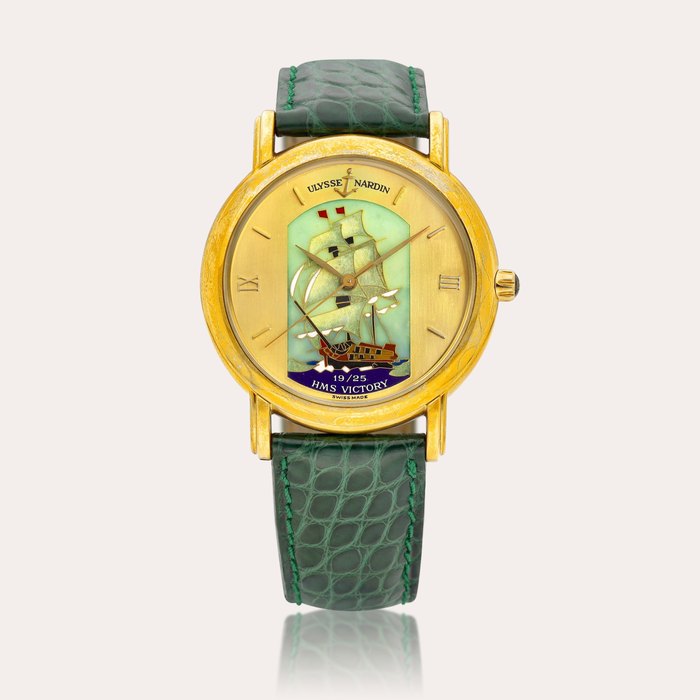 Ulysse Nardin San Marco, Reference 131-77-9 | A limited edition yellow gold wristwatch with cloisonné enamel dial, Circa 1995 | 雅典 | San Marco 型號131-77-9 | 限量版黃金腕錶，備掐絲琺瑯錶盤，約1995年製