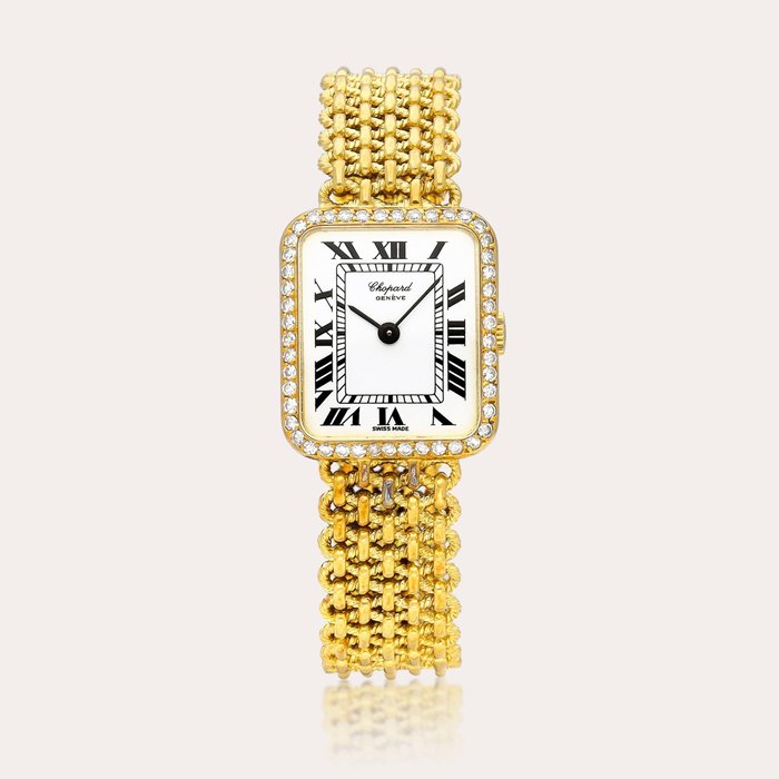 Chopard Reference 5088 | A yellow gold and diamond-set bracelet watch, Circa 1980 | 蕭邦 | 型號5088 | 黃金鑲鑽石鏈帶腕錶，約1980年製