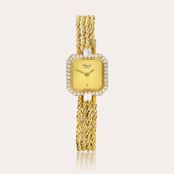 Chopard Reference 5161 | A yellow gold and diamond-set bracelet watch, Circa 1990 | 蕭邦 | 型號5161 | 黃金鑲鑽石鏈帶腕錶，約1990年製
