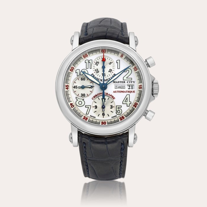 Franck Muller Master City, Reference 7000 MCY | A stainless steel world time chronograph wristwatch, Circa 2000 | Master City 型號7000 MCY | 精鋼世界時間計時腕錶，約2000年製