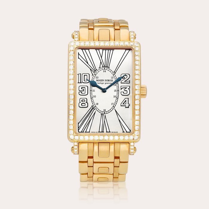 Roger Dubuis Much More | A limited edition pink gold and diamond-set wristwatch with bracelet, Circa 1995 | 羅杰杜彼 | Much More | 限量版紅金鑲鑽石鏈帶腕表，約1995年製
