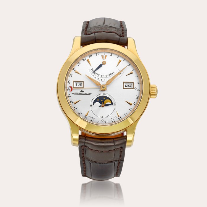 Jaeger-LeCoultre Master Control Calendar 1000 Hours, Reference 147.2.41.S | A pink gold triple calendar wristwatch with moon phases and power reserve indication, Circa 2006 | 積家 | Master Control Calendar 1000 Hours 型號147.2.41.S | 粉紅金全日曆腕錶，備月相及動力儲備顯示，約2006年製